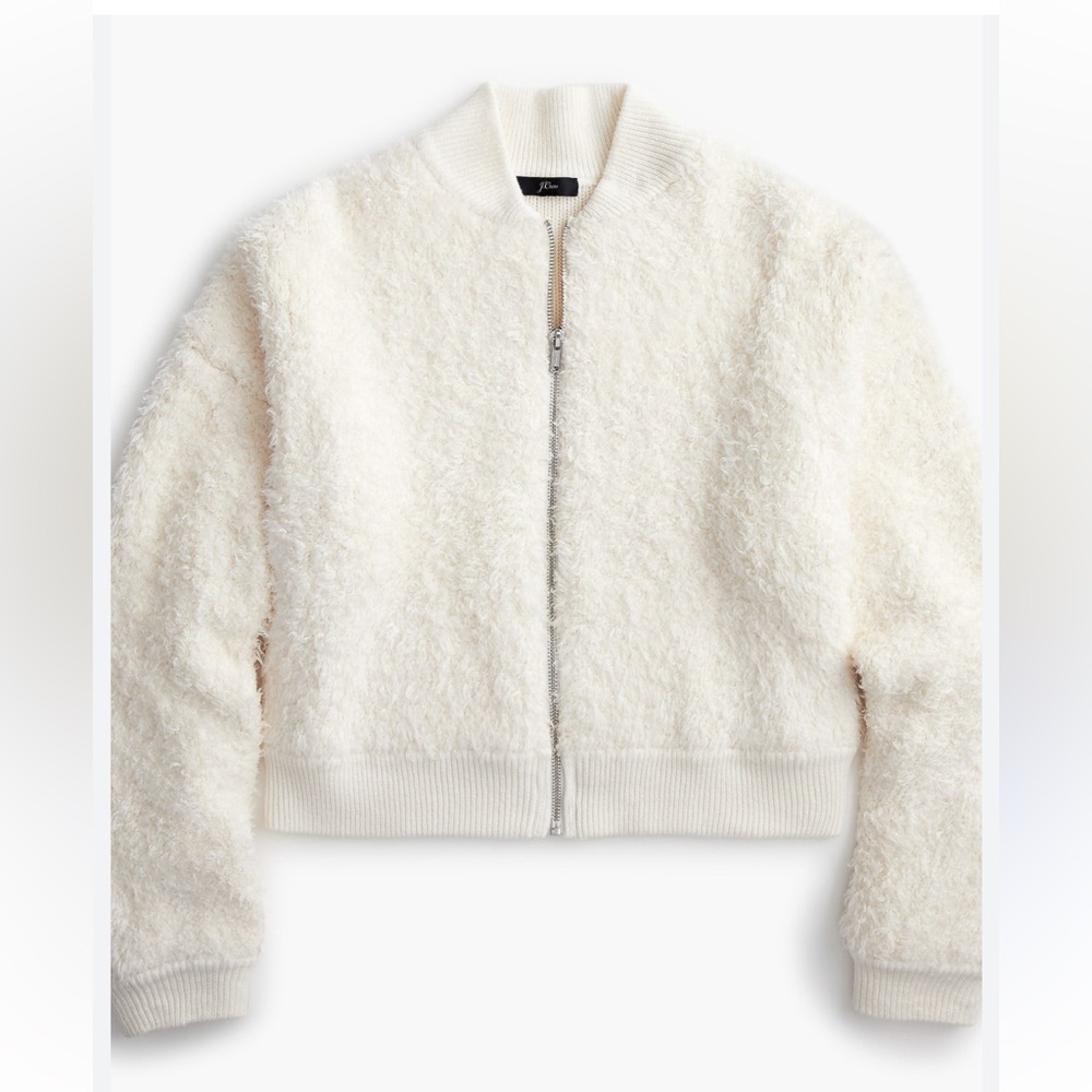 J. Crew Fuzzy Bomber Jacket